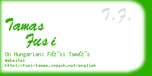tamas fusi business card